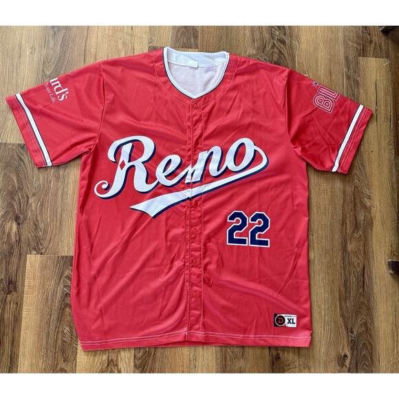 Reno Aces MiLB Battle Born Nevada Red Jersey Mens XL #22 EUC - Picture 3 of 11